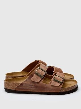 Birkenstock Arizona BS Sandals in Cognac Natural Leather Oiled 1028272